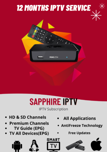 12 MONTHS IPTV Subscription